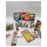 Berkley Trilene fishing line and assorted lures