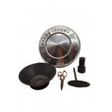 International hubcap with Rumford tin and tools