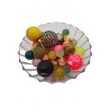 Bowl with assorted bouncy balls