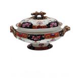 Hand Painted Porcelain Tureen with Lid