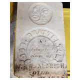 Marble Grave Marker J.D.S. Chatterton 1858