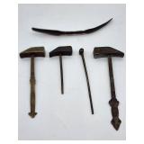 Brass sugar cube hammers with tool