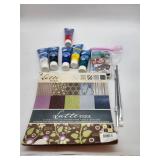 Latte Stack paper with acrylic paints brushes ephe