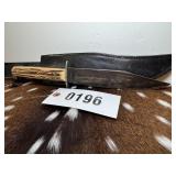 Stag handle drop point 12 1/4ï¿½ over all blade is
