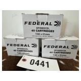 3-boxes of Federal 7.62x51mm,