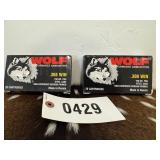 2-boxes of Wolf Performance Ammunition .308 Win