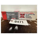 1-box of Winchester Western 9MM Luger (Parabellum)