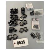 9 sets of scope rings, 4 sets of swivels, and