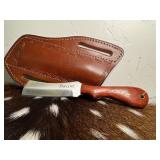 Custom chopper, 3 1/4" blade with wood handle and