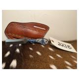 Custom chopper, 3 1/4" blade with blue swirl