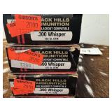 4-boxes of Black Hills Ammunition .300 Whisper