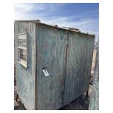 Elevated hunting blind.48'W, 72'L, 72'T, plywood