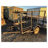 8' utility trailer with steel cage. Comes with