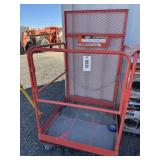 1000 lbs man basket with casters underneath.