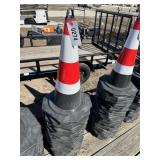 25-traffic cones. 25 tines the money.