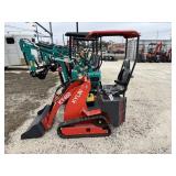 Kylin KY460 14HP gas powered compact skid steer.