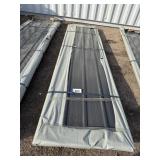 50-sheets of 12' corrugated sheet metal. Cover