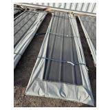 50-sheets of 12' corrugated sheet metal. Cover