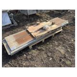 Rustic barn tin. measred from top sheet 9' long.