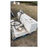100 gallon fuel tank. Has a good amount of diesel