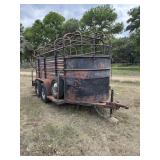 14' x 5' shop made trailer. NO TITLE but it is