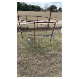 Hay ring and 3 wall mount hay bunks.