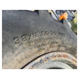 Set of 5 38 x 18.00 x R20 tires and wheels of of