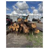 Large lot of fresh cut cedar posts. sizes vary.
