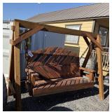 Rustic  Arch Back Swing and Frame