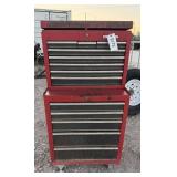 Craftsman 2 piece 12 drawer rolling tool box and