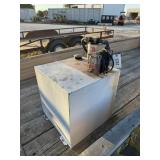Fuel tank with electric motor. Seller states that