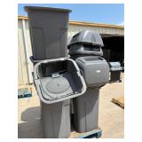 Lot of commercial trash cans