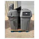 Lot of trash cans