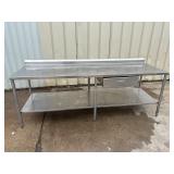 96x30 stainless steel table