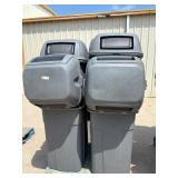 Lot of commercial trash cans