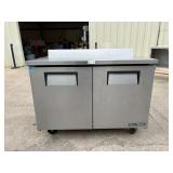 True 2-door refrigerated prep table