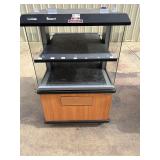 Custom Deli heated display merchandiser on casters