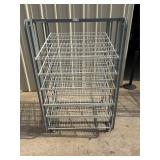 Mobile Bakery Angled Shelf Merchandiser Cart