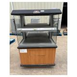 48' Custom Deli 2 tier heated warmer merchandiser
