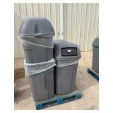 Lot of trash cans