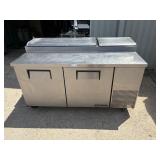 True 67' Refrigerated Prep Table on casters
