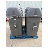 Lot of trash cans