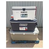 Lot of ice chest coolers