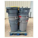 Lot of trash cans