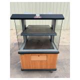 Custom Deli heated display merchandiser on casters