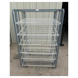 Mobile Bakery Angled Shelf Merchandiser Cart