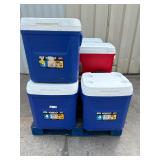 Lot of commercial ice chests