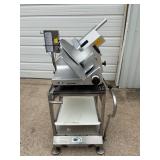 Bizerba commercial slicer with cart