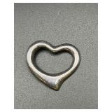 Marked 925 silver heart pendant.