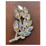 vintage Weiss aurora borealis rhinestone brooch